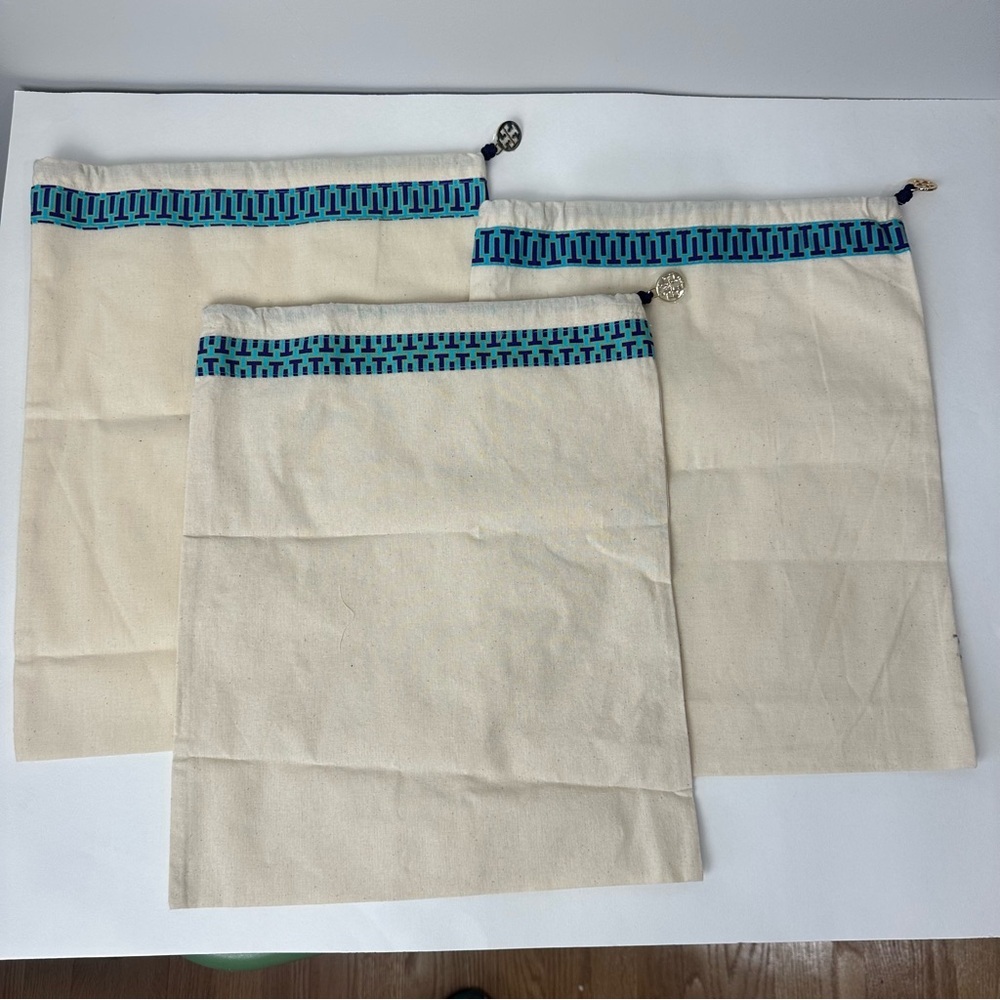 Tory Burch Canvas Dust Bags Set of 3